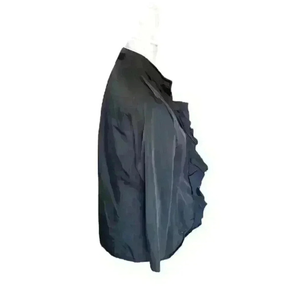 Black Ruffle Jacket Size Zenergy Chicos Size Medium​​ - Picture 2 of 6